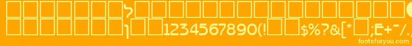 Шрифт Bnz45C – жёлтые шрифты на оранжевом фоне