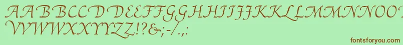 AriadneRoman Font – Brown Fonts on Green Background