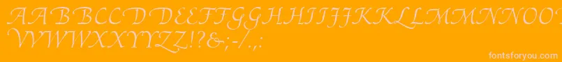 More about AriadneRoman Font AriadneRoman Font – Pink Fonts on Orange Background