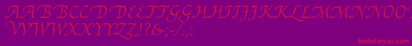 AriadneRoman Font – Red Fonts on Purple Background