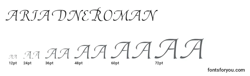 AriadneRoman Font Sizes