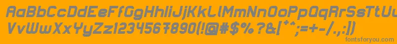 LastwaerkBlackOblique-Schriftart – Graue Schriften auf orangefarbenem Hintergrund