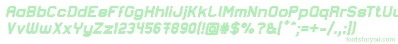 フォントLastwaerkBlackOblique – 白い背景に緑のフォント