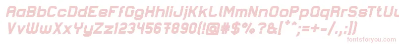 Шрифт LastwaerkBlackOblique – розовые шрифты на белом фоне