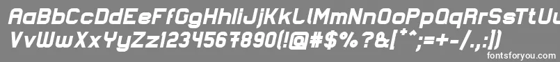 フォントLastwaerkBlackOblique – 灰色の背景に白い文字