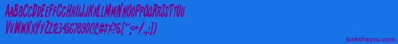 Intshc Font – Purple Fonts on Blue Background