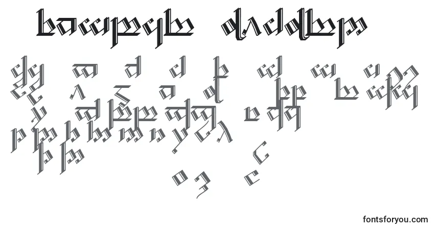 Schriftart TengwarNoldor2 – Alphabet, Zahlen, spezielle Symbole