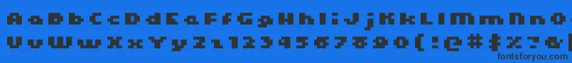 Kroeger0466 Font – Black Fonts on Blue Background