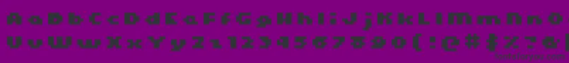 Czcionka Kroeger0466 – czarne czcionki na fioletowym tle