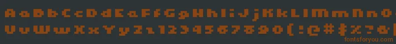 Kroeger0466 Font – Brown Fonts on Black Background