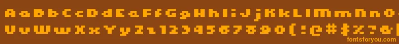 Kroeger0466 Font – Orange Fonts on Brown Background