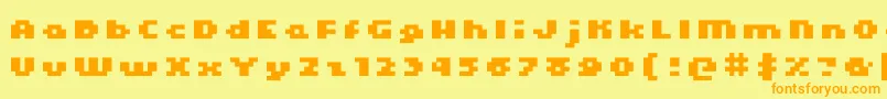Kroeger0466 Font – Orange Fonts on Yellow Background