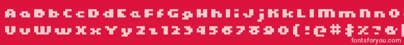 Fonte Kroeger0466 – fontes rosa em um fundo vermelho