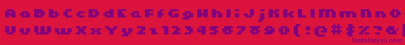 Kroeger0466 Font – Purple Fonts on Red Background