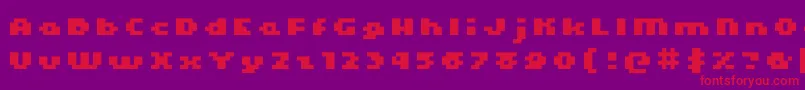 Kroeger0466 Font – Red Fonts on Purple Background