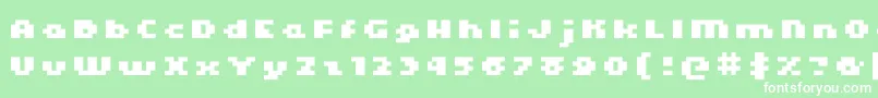 Kroeger0466 Font – White Fonts on Green Background
