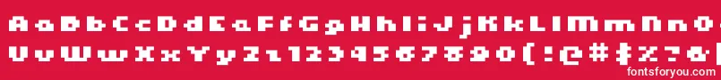 Kroeger0466 Font – White Fonts on Red Background