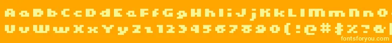 Шрифт Kroeger0466 – жёлтые шрифты на оранжевом фоне