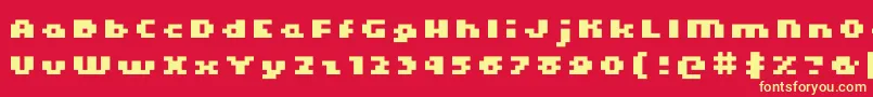 Kroeger0466 Font – Yellow Fonts on Red Background
