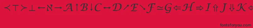 LucidaBrightMathSymbolRegular Font – Black Fonts on Red Background