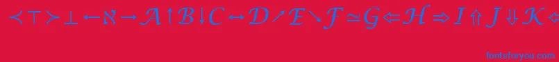 LucidaBrightMathSymbolRegular Font – Blue Fonts on Red Background