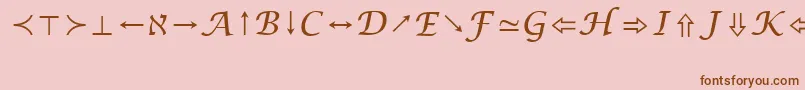 LucidaBrightMathSymbolRegular Font – Brown Fonts on Pink Background
