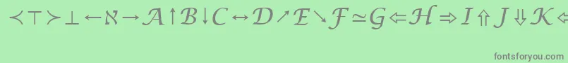 フォントLucidaBrightMathSymbolRegular – 緑の背景に灰色の文字