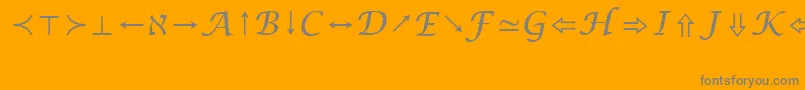 LucidaBrightMathSymbolRegular Font – Gray Fonts on Orange Background