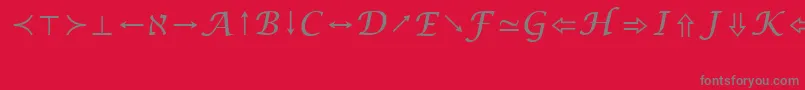 LucidaBrightMathSymbolRegular Font – Gray Fonts on Red Background