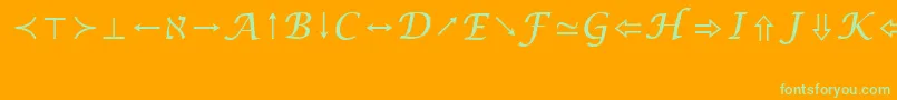 LucidaBrightMathSymbolRegular Font – Green Fonts on Orange Background