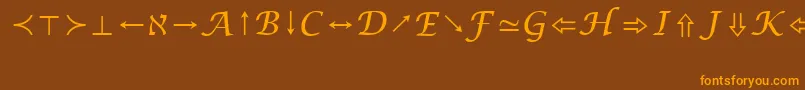 LucidaBrightMathSymbolRegular Font – Orange Fonts on Brown Background
