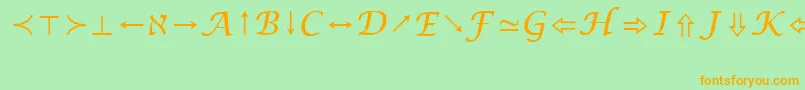 LucidaBrightMathSymbolRegular Font – Orange Fonts on Green Background