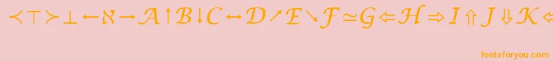 LucidaBrightMathSymbolRegular Font – Orange Fonts on Pink Background
