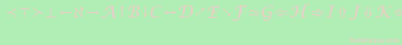 LucidaBrightMathSymbolRegular Font – Pink Fonts on Green Background