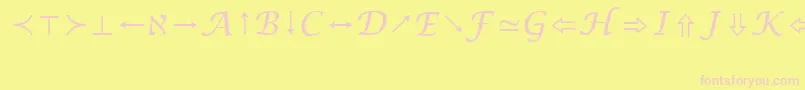 LucidaBrightMathSymbolRegular Font – Pink Fonts on Yellow Background