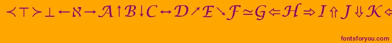 LucidaBrightMathSymbolRegular Font – Purple Fonts on Orange Background