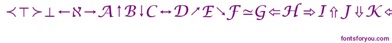 LucidaBrightMathSymbolRegular Font – Purple Fonts on White Background