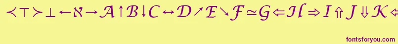 LucidaBrightMathSymbolRegular Font – Purple Fonts on Yellow Background