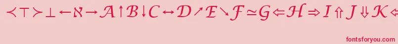 LucidaBrightMathSymbolRegular Font – Red Fonts on Pink Background