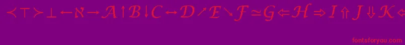 LucidaBrightMathSymbolRegular Font – Red Fonts on Purple Background