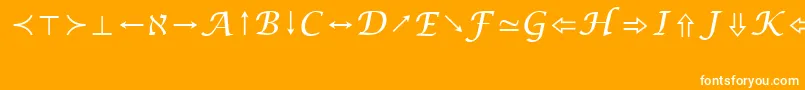 LucidaBrightMathSymbolRegular Font – White Fonts on Orange Background