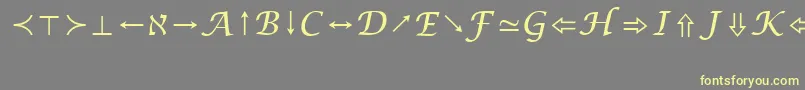 LucidaBrightMathSymbolRegular Font – Yellow Fonts on Gray Background
