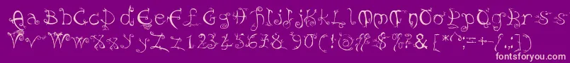 Evernight-Schriftart – Rosa Schriften auf violettem Hintergrund