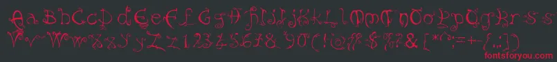 Evernight Font – Red Fonts on Black Background