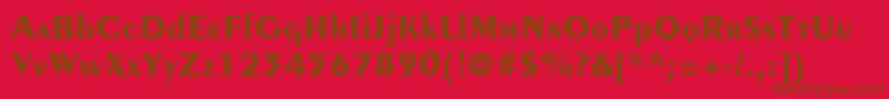 PeignotLtBold Font – Brown Fonts on Red Background