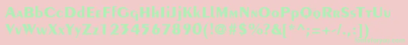 Police PeignotLtBold – polices vertes sur fond rose