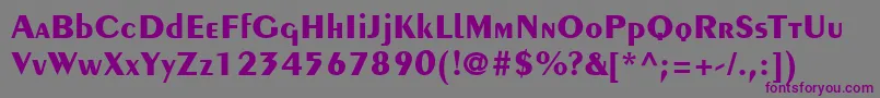 Шрифт PeignotLtBold – фиолетовые шрифты на сером фоне