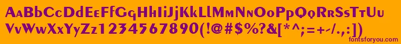 PeignotLtBold Font – Purple Fonts on Orange Background