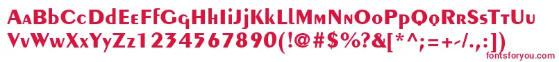 PeignotLtBold Font – Red Fonts on White Background