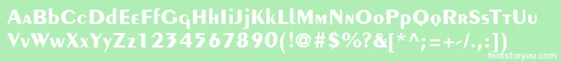 フォントPeignotLtBold – 緑の背景に白い文字
